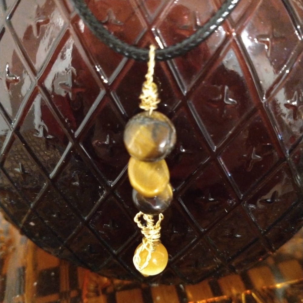 Handmade Tigers Eye Charm Necklace